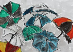 Niet of onleesbaar gesigneerd - aquarel / houtskool - 1990 kopen? Bied vanaf 1!