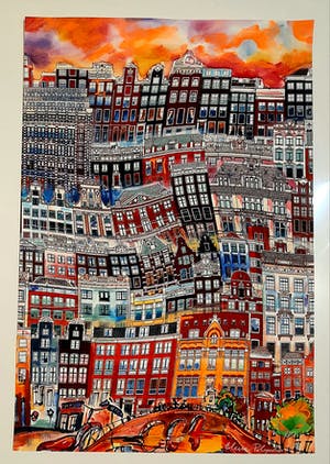 Elena Polyakova - Vrolijk Amsterdam. kopen? Bied vanaf 85!