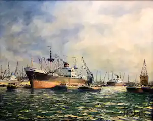 Marius de Jongere - "Bedrijvigheid in de Rotterdamse Haven" verkauft für € 295!