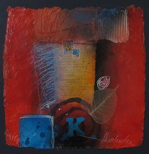 Theo Koster - Zeefdruk en collage, Zonder titel - Ingelijst kopen? Bied vanaf 35!