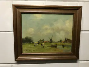 Toon Verplak - Hollands landschap met Koeien kopen? Bied vanaf 60!