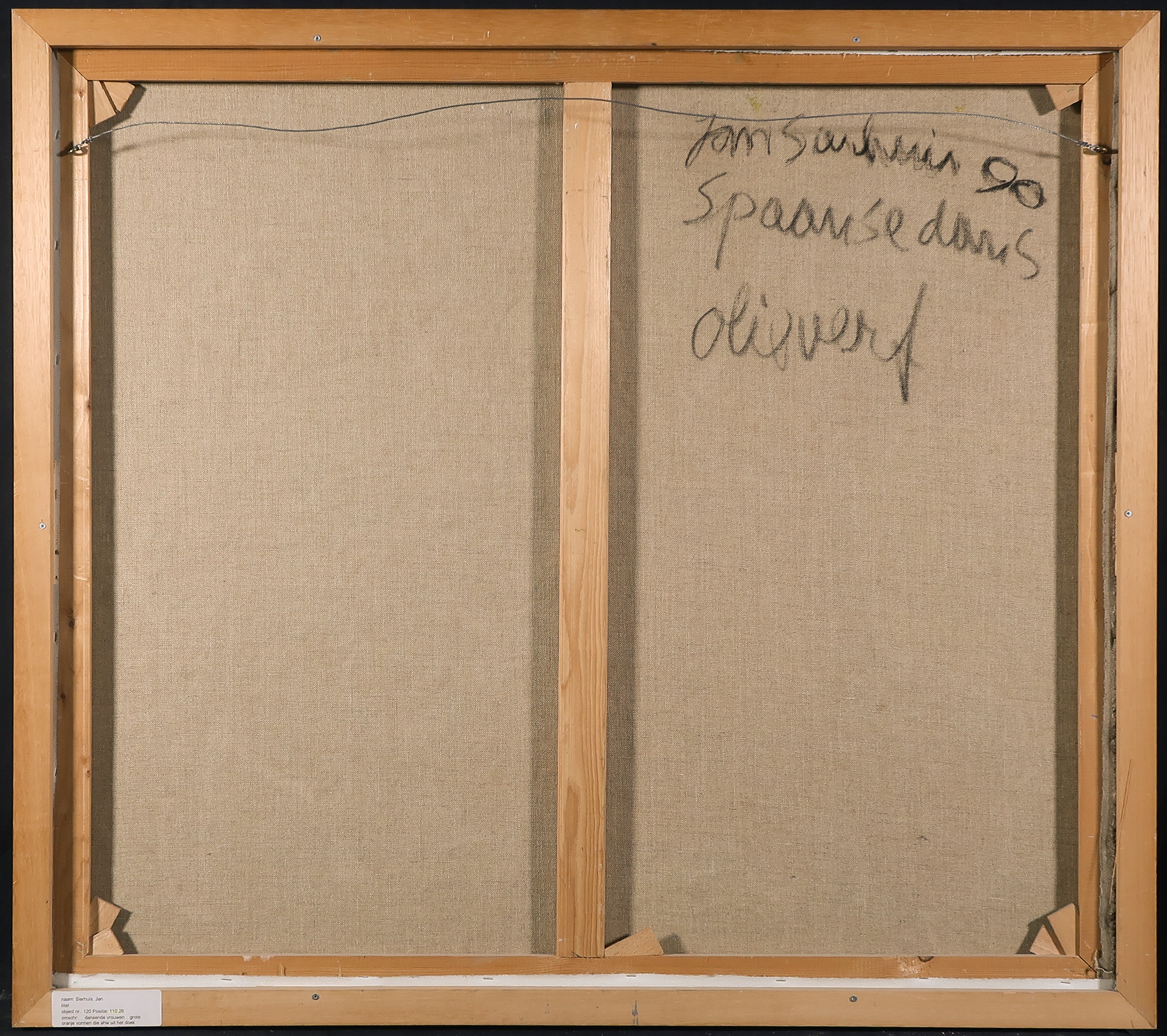 Jan Sierhuis - Olieverf op doek, Spaanse dans - Ingelijst kopen? Bied vanaf 1000!