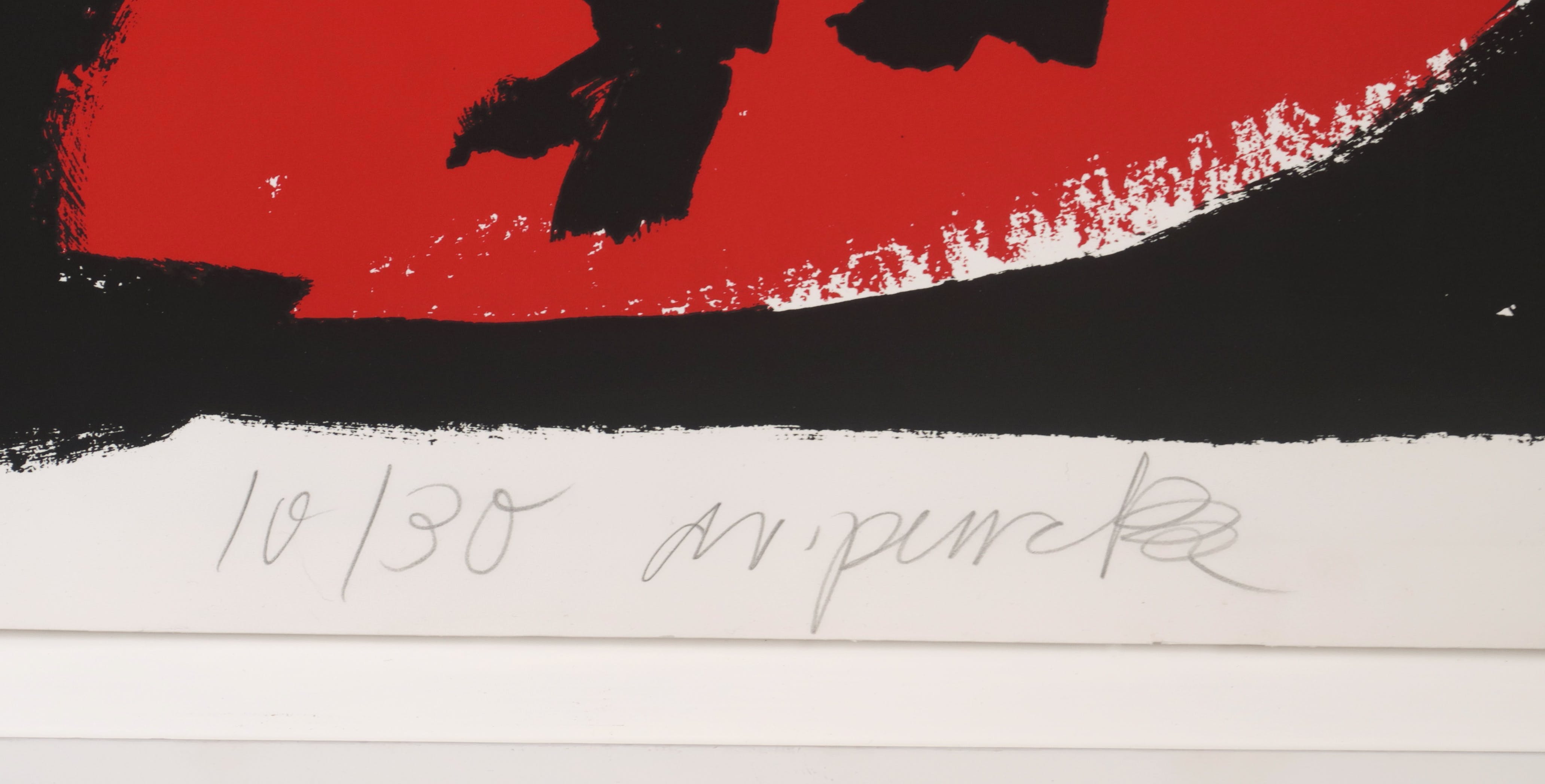 A.R. Penck - Kapitale zeefdruk, Tiger und Jäger (zeer groot) - Ingelijst kopen? Bied vanaf 1750!