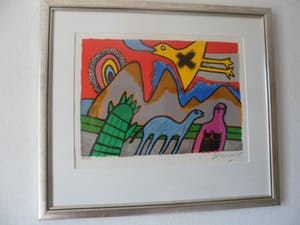 Corneille - ingelijste zeefdruk: Le voyage - 1995 kopen? Bied vanaf 120!