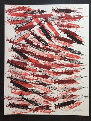 Arman - Hypored - Litho van spuiten - Gesigneerd - 36/250 - Mooi ingelijst kopen? Bied vanaf 250!