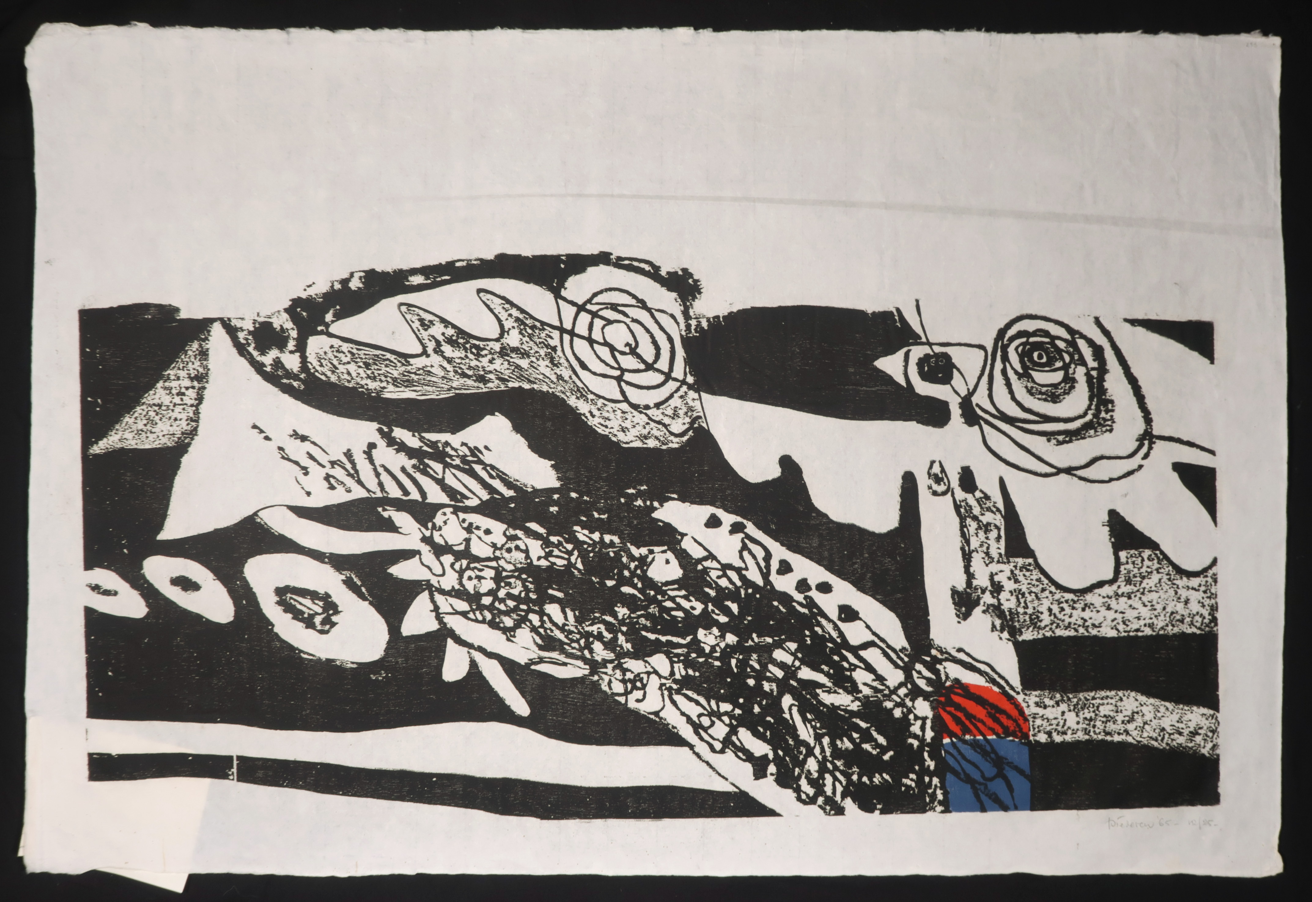 Jef Diederen - Houtsnede op Japans papier, Zonder titel kopen? Bied vanaf 40!