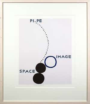 Reinier Lucassen - Zeefdruk, Pipe Image Space - Ingelijst verkocht voor € 1!