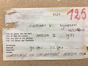 Elzo Dibbets - Marion II / Origineel op paneel / 1982 kopen? Bied vanaf 250!
