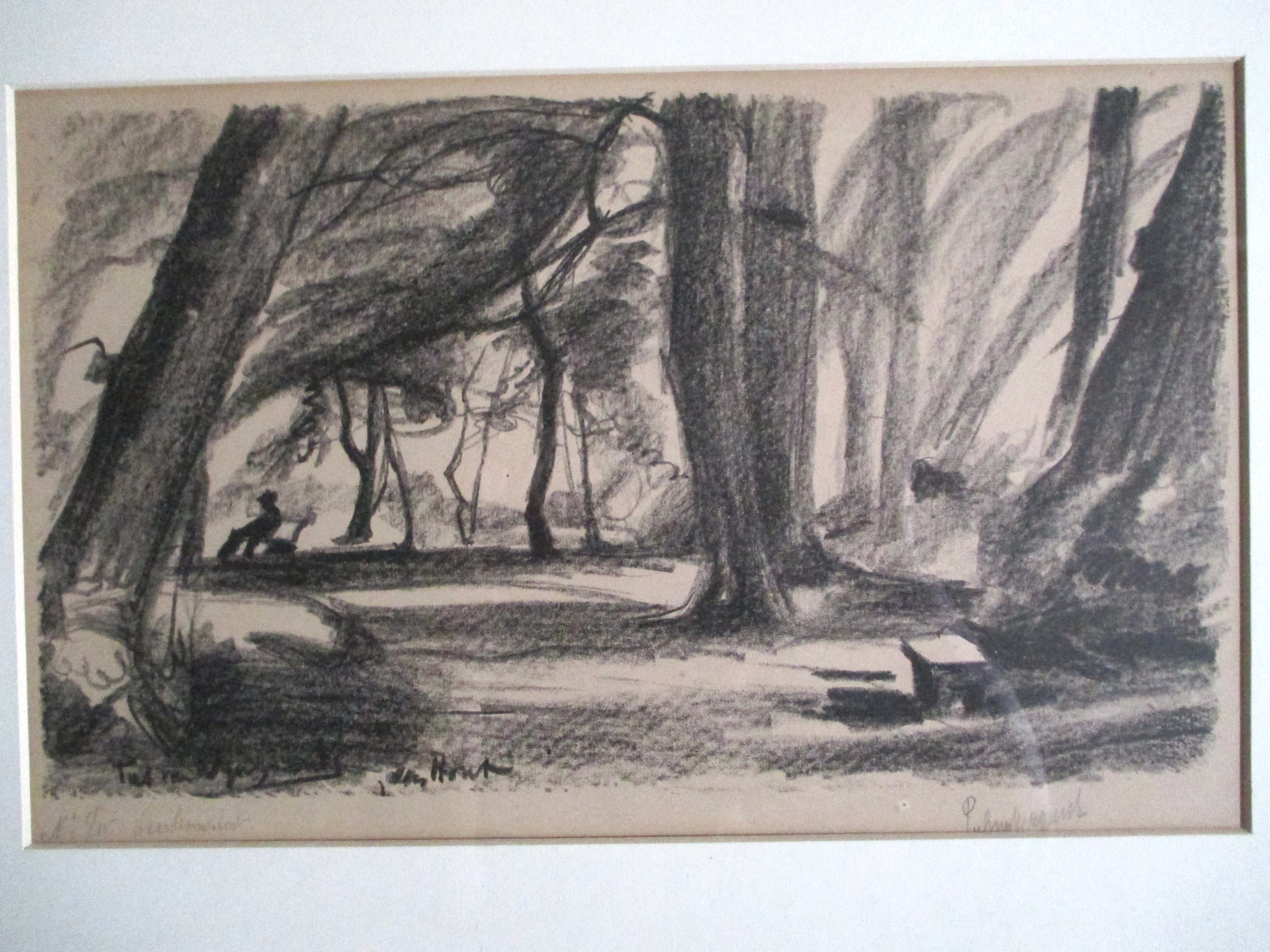 Piet van Wijngaerdt - Ingelijste Litho "Haarlemmerhout" verkocht voor € 45!