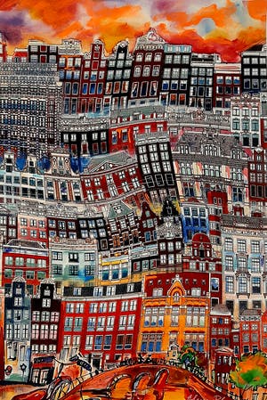 Elena Polyakova - Vrolijk Amsterdam. kopen? Bied vanaf 85!