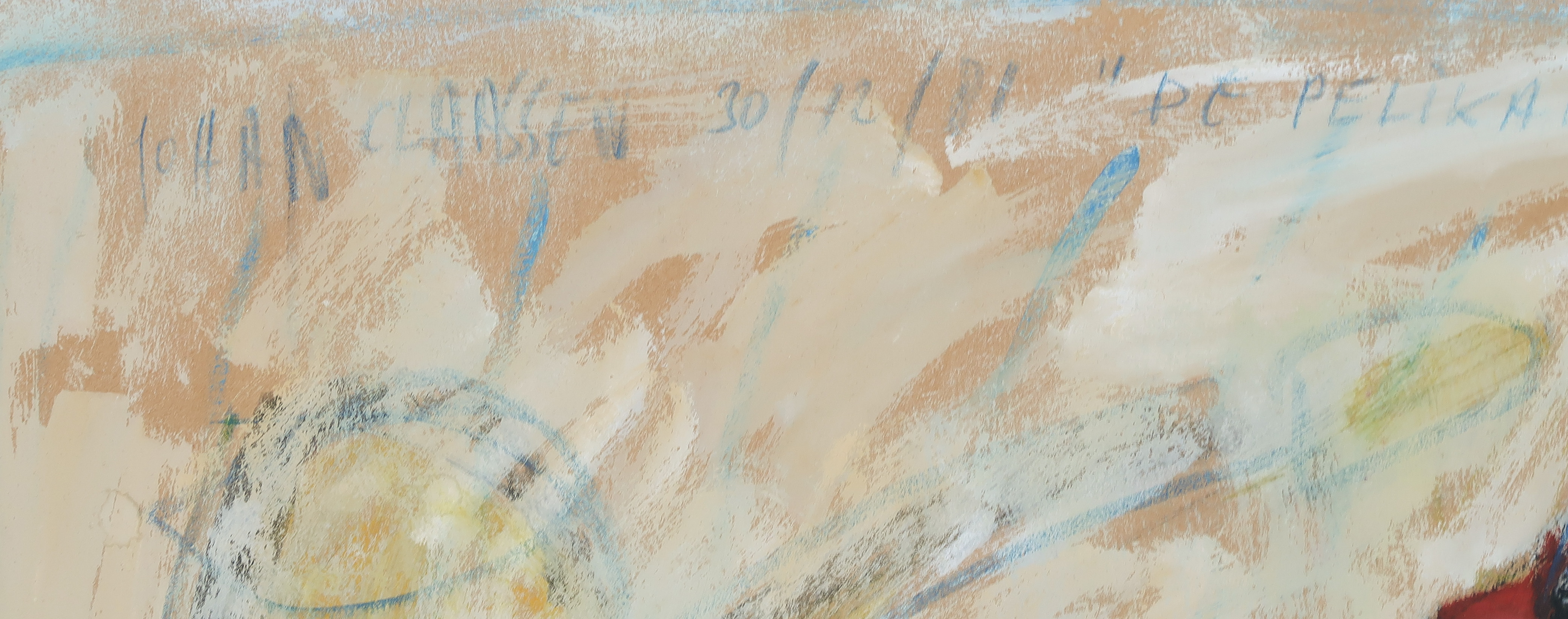 Johan Claassen - Gemengde techniek op board, De Pelikanen - Ingelijst kopen? Bied vanaf 100!