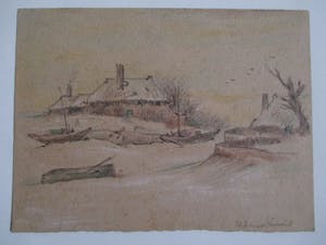 Theo Goedvriend - Pastel/potloodtekening kopen? Bied vanaf 30!