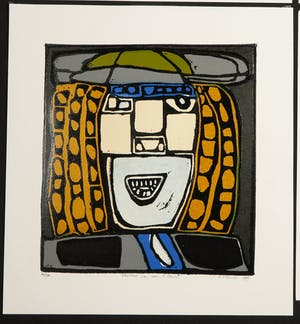 Rob Morren - Linosnedes, 4 portretten kopen? Bied vanaf 10!