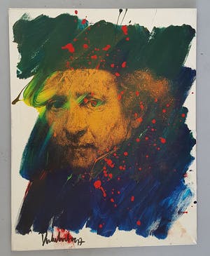 Peter Donkersloot - Peter Donkersloot. 'Rembrandt'. Monoprint kopen? Bied vanaf 150!
