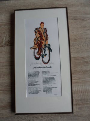 Frank Rosen - Zeefdruk. titel, De ziekenfondsbode, met gedicht van Erik Huizinga. kopen? Bied vanaf 23!
