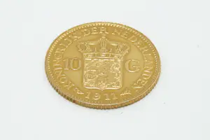 33- Origineel 900/1000 (90%) gouden "tientje" - Koningin Wilhelmina - 1911 kopen? Bied vanaf 440!