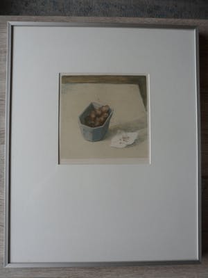 Mart Kempers - Kleurenlitho met een schaal met kersen. kopen? Bied vanaf 40!