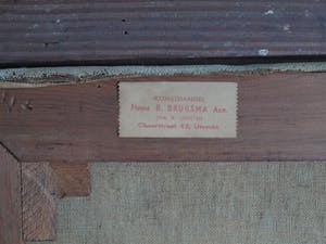 Niet of onleesbaar gesigneerd - Olieverf op doek, Hollands landschap met lucht en water - gesigneerd & ingelijst kopen? Bied vanaf 10!