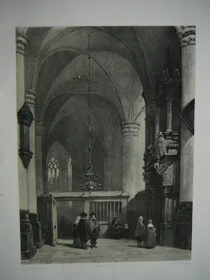 Carl Wilhelm Mieling - Kerk van Binnen J. Bosboom kopen? Bied vanaf 20!