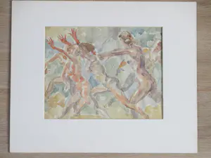 Carl C. van Niekerk - Dansende naakte vrouwen - Gemengde techniek kopen? Bied vanaf 40!