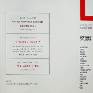Corneille - Exhibition of recent oils and gouaches (1965), publicatie met originele litho kopen? Bied vanaf 1!