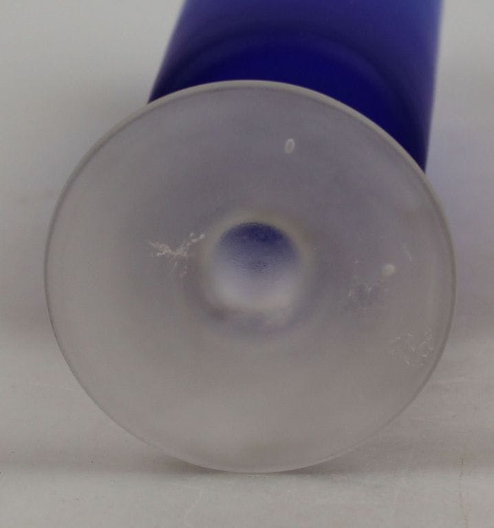 Carlo Moretti - Carlo Moretti donkerblauw glas op voet, satijnglas kopen? Bied vanaf 1!