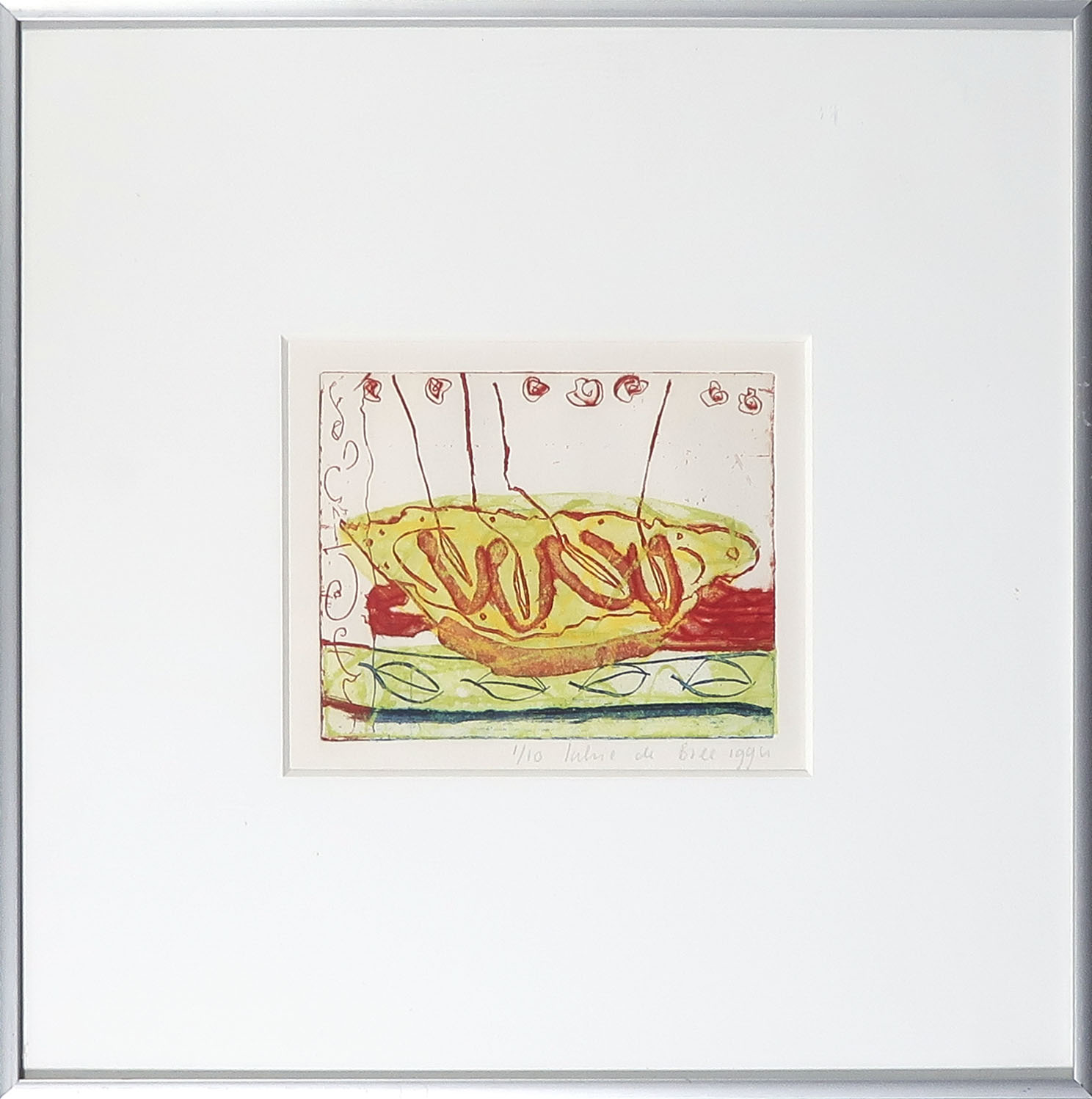 Lukie de Bree - Kleurenets en aquatint, Zonder titel - Ingelijst kopen? Bied vanaf 20!