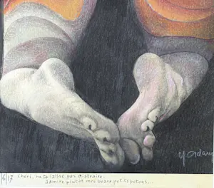 Yvon Adam - Erotisches Kunstwerk „Liebling, lass dich nicht ablenken“ Mischtechnik – gerahmt kopen? Bied vanaf 50!