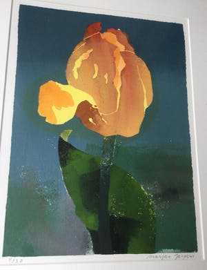 Marjan Jaspers - Gele Tulp | Zeefdruk (ingelijst) - kleine oplage kopen? Bied vanaf 50!