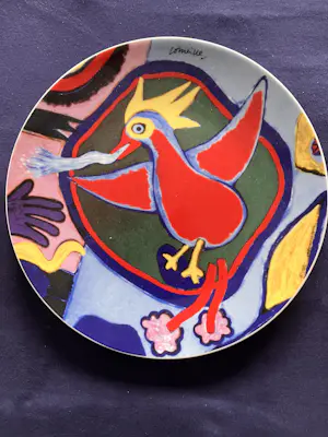 Corneille - Keramiek bord De vuurvogel en 5 verschillende onderzetters kopen? Bied vanaf 54!