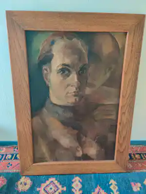 Jean Adams - Zelfportret Jean Adam Priesterschilder verkauft für € 85!