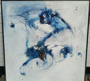 Ingeborg ten Hoopen - Schilderij met structuur. Blauw met wit kaufen? Bieten Sie von 500!