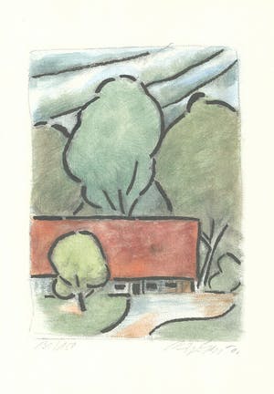 Hermann Gierer - e.a: Lot van drie handgesigneerde lithografieën: Landschappen kopen? Bied vanaf 20!