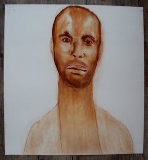 Hans Abbing - Krijttekening - 1993 kopen? Bied vanaf 250!