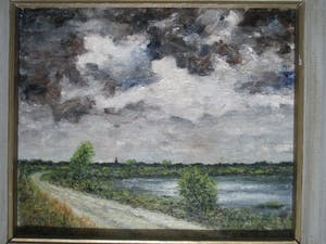 Niet of onleesbaar gesigneerd - Ingelijst schilderij Peel bij Horst kopen? Bied vanaf 10!