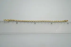 29 - Zo goed als nieuwe 14Krt geel gouden armband - vossenstaart schakel kopen? Bied vanaf 620!
