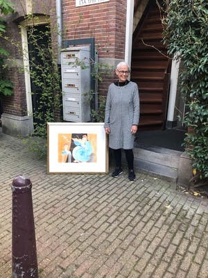 Ada Breedveld - Zeefdruk. Titel, "Violiste". kopen? Bied vanaf 50!