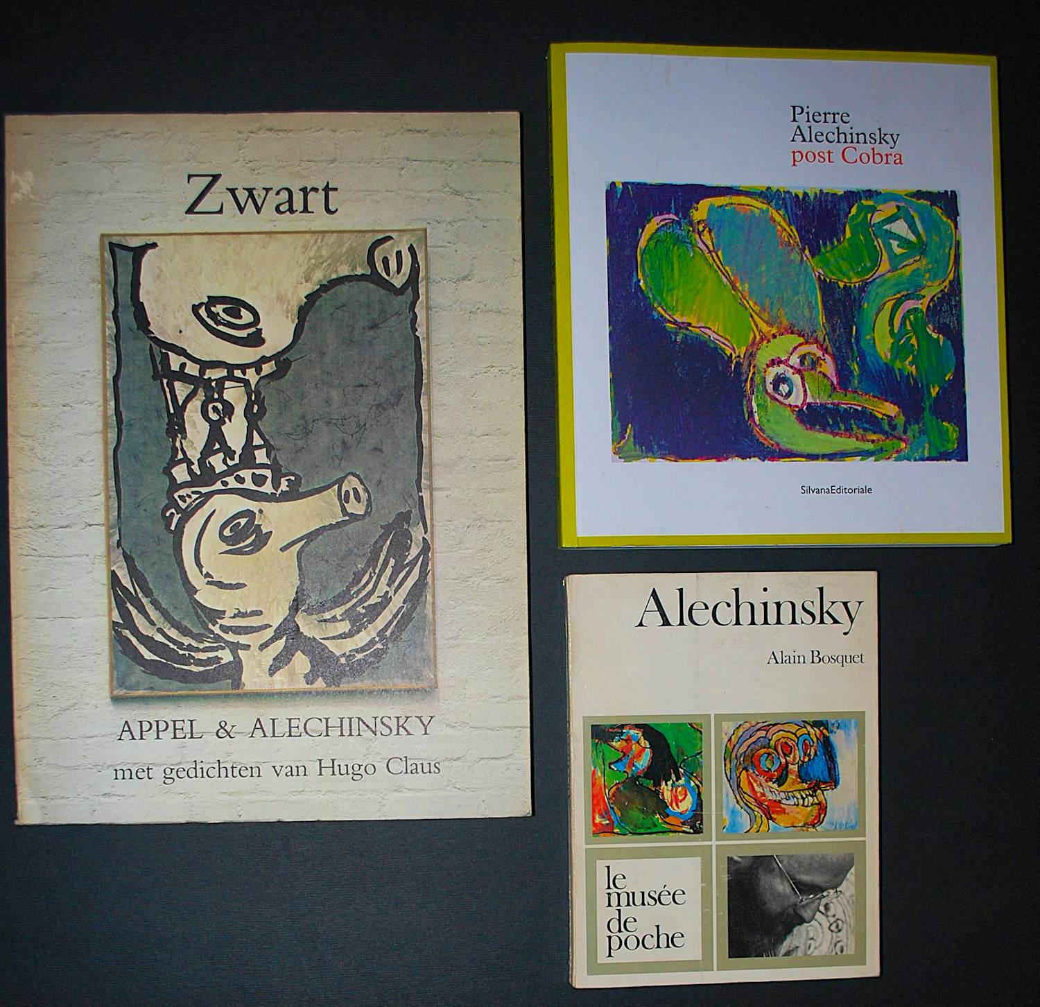 Pierre Alechinsky - 3 boeken, 1x gesigneerd door M.Bertheux verkocht voor € 70!