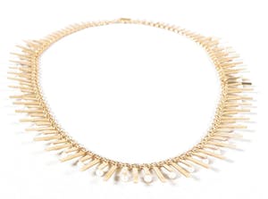 14K Goud - Zeer mooi gouden collier met pareltjes kopen? Bied vanaf 800!