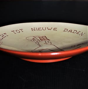 Dries Vermeulen - keramisch bord voor "De Centrale" 1954 kopen? Bied vanaf 1!