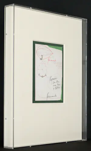 Panamarenko - Gesigneerd, Uitnodiging „Panamarenko-Papaver-Luchtschipbouw” in plexi case kopen? Bied vanaf 590!