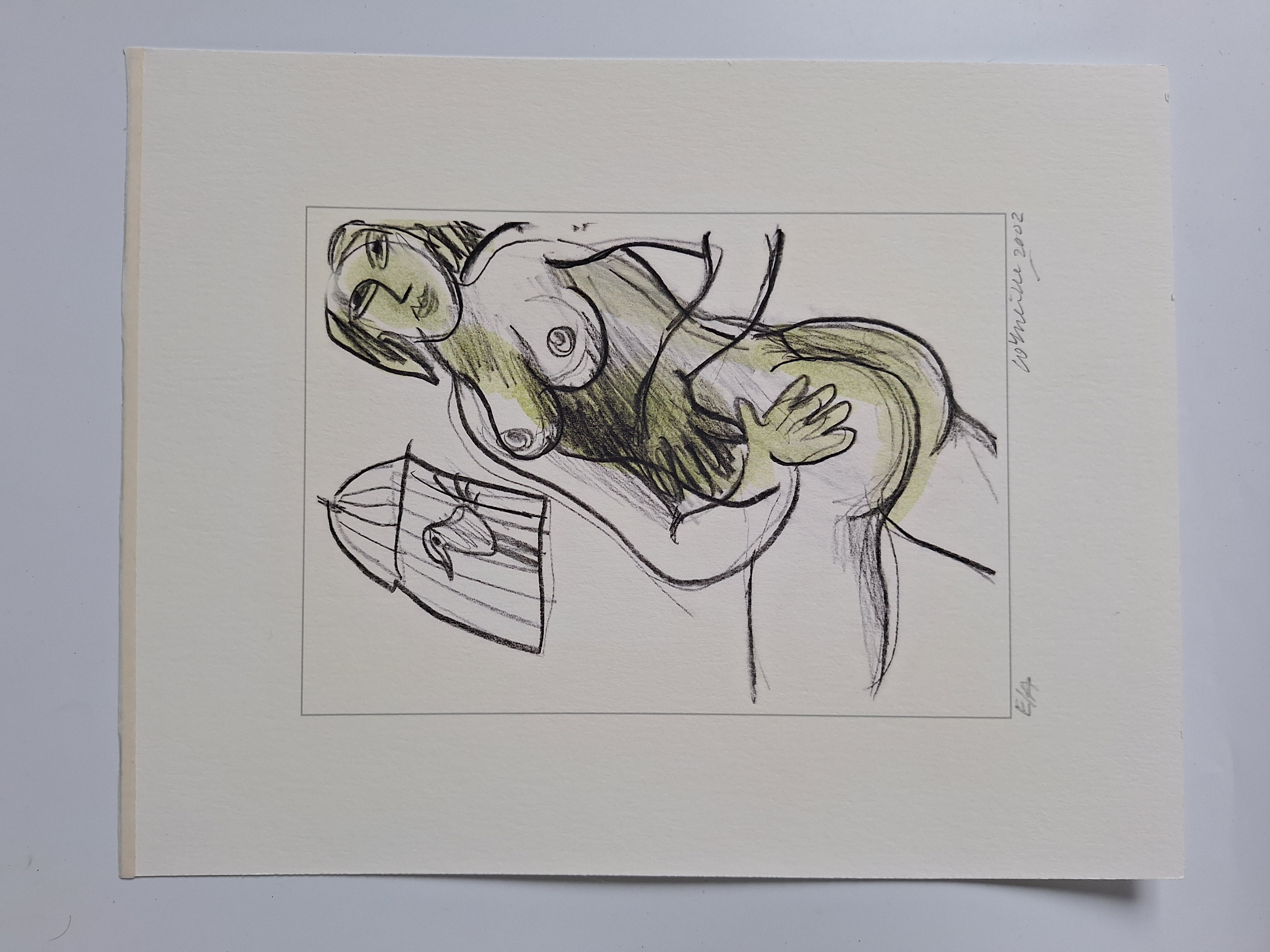 Buy Corneille - Naakte vrouw met vogels in kooi? Bid from 200!