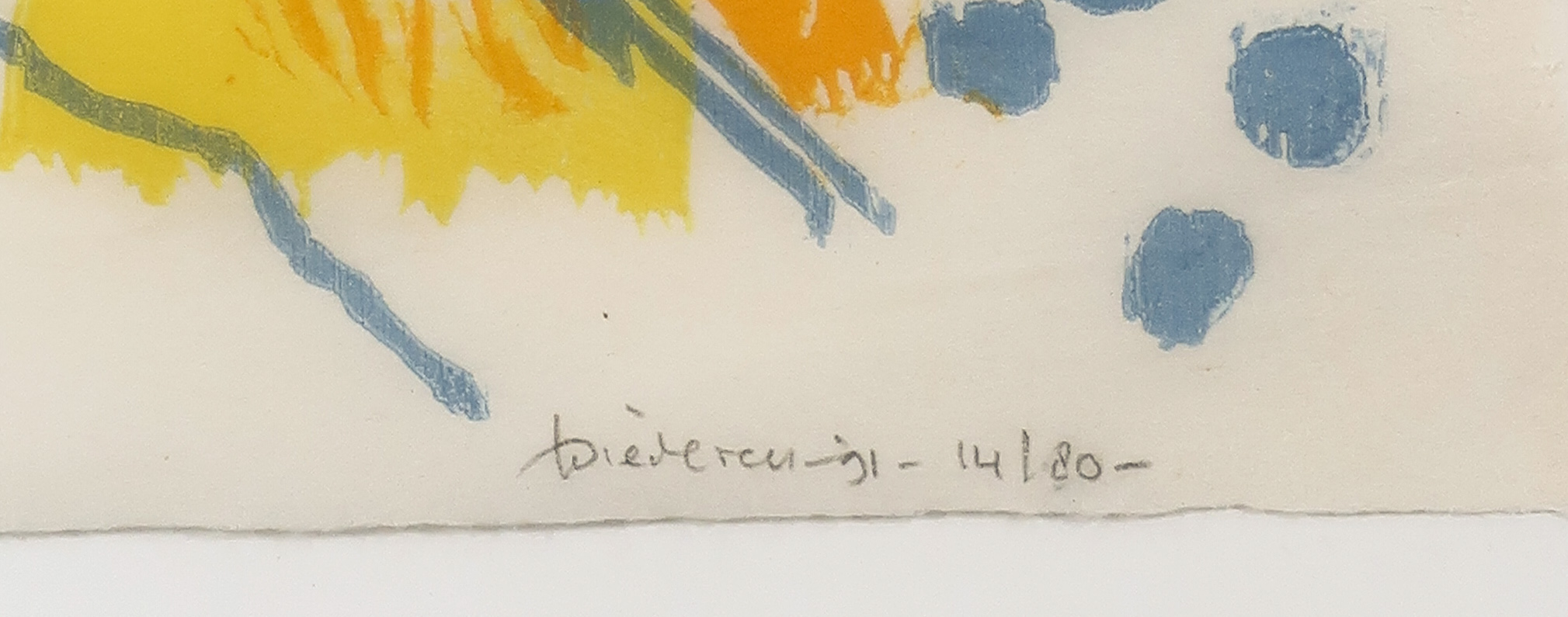 Jef Diederen - Lino, Zonder titel - Ingelijst (Groot!) kopen? Bied vanaf 150!