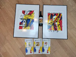 Herman Brood - Unieke set: WIJN kopen? Bied vanaf 325!