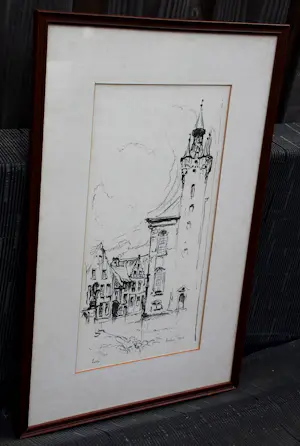 AcheterAnton Pieck - Ingelijste offsetlitho: Gezicht op Lier? Enchérissez de 150!