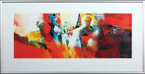 Peter Meijer - Zeefdruk, Ontmoeting met Annucia - Ingelijst (Groot) verkocht voor € 50!