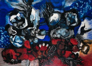 Bob Bonies - Acryl op papier, Abstracte compositie kopen? Bied vanaf 1!