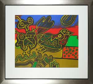 Corneille - Litho, Terres d'Afrique - Ingelijst verkocht voor € 250!