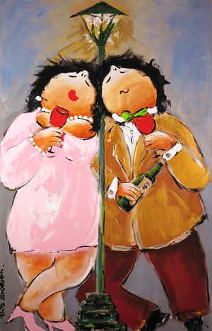 Theo Broeren - Acryl op doek, Zonder titel (Zeer Groot) verkocht voor € 1!