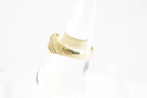 31 - Mooie 18 krt geel gouden Surinaamse vriendschaps-ring - unisex model kopen? Bied vanaf 250!